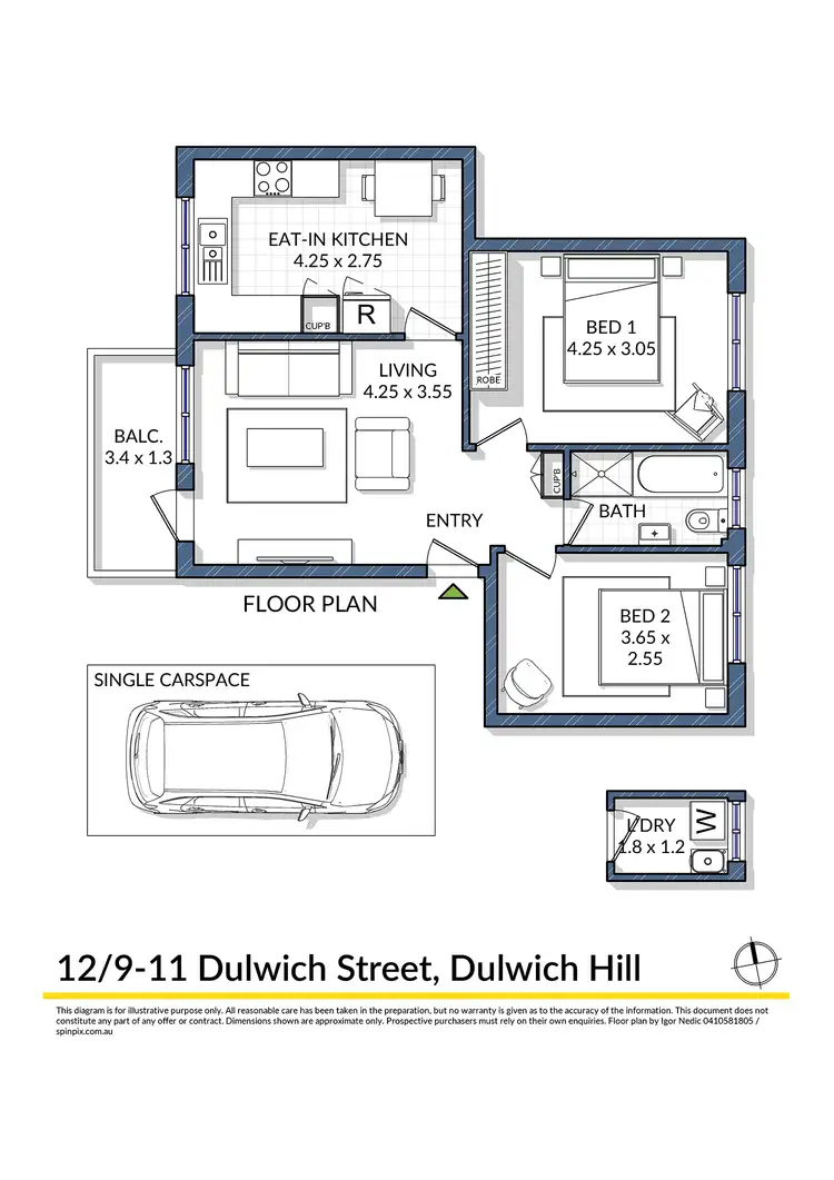 Floorplan of Homely apartment listing, 12/9-11 Dulwich Street, Dulwich Hill NSW 2203