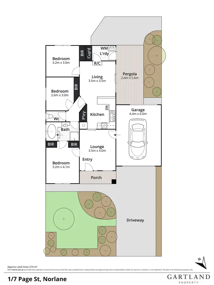 Floorplan of Homely townhouse listing, 1/7 Page Street, Norlane VIC 3214