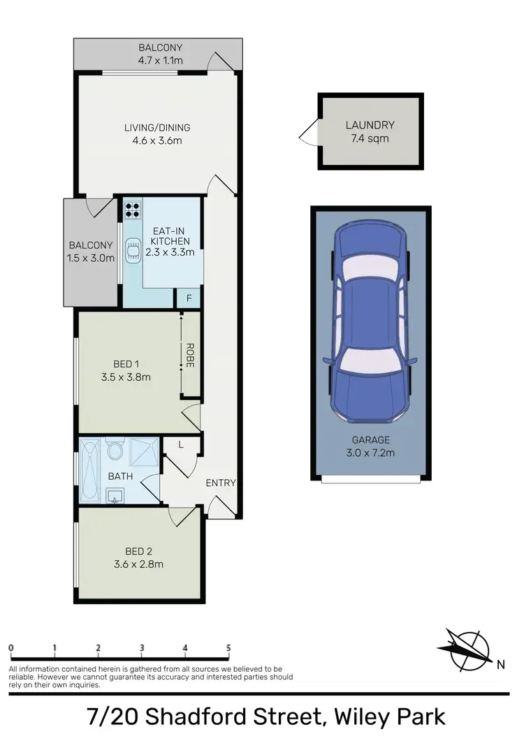 Floorplan of Homely unit listing, 7/20 Shadforth Street, Wiley Park NSW 2195