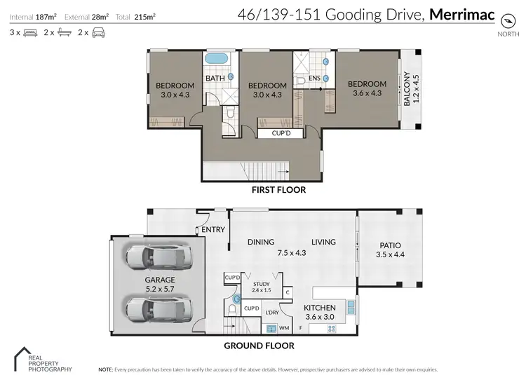 Floorplan of Homely townhouse listing, 46/139-151 Gooding Drive, Merrimac QLD 4226