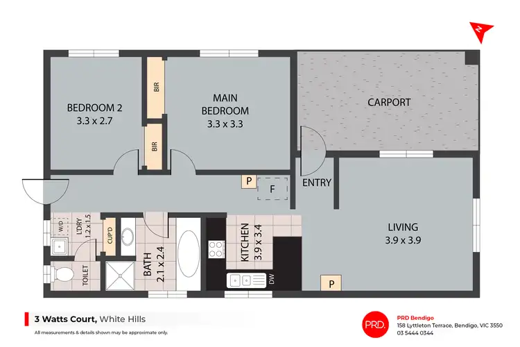 Floorplan of Homely house listing, 3 Watts Court, White Hills VIC 3550