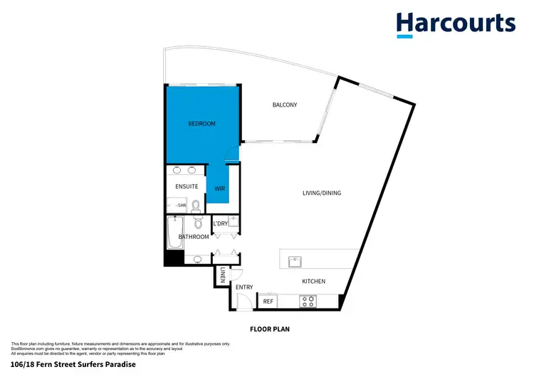 Floorplan of Homely apartment listing, 106/18 Fern Street, Surfers Paradise QLD 4217
