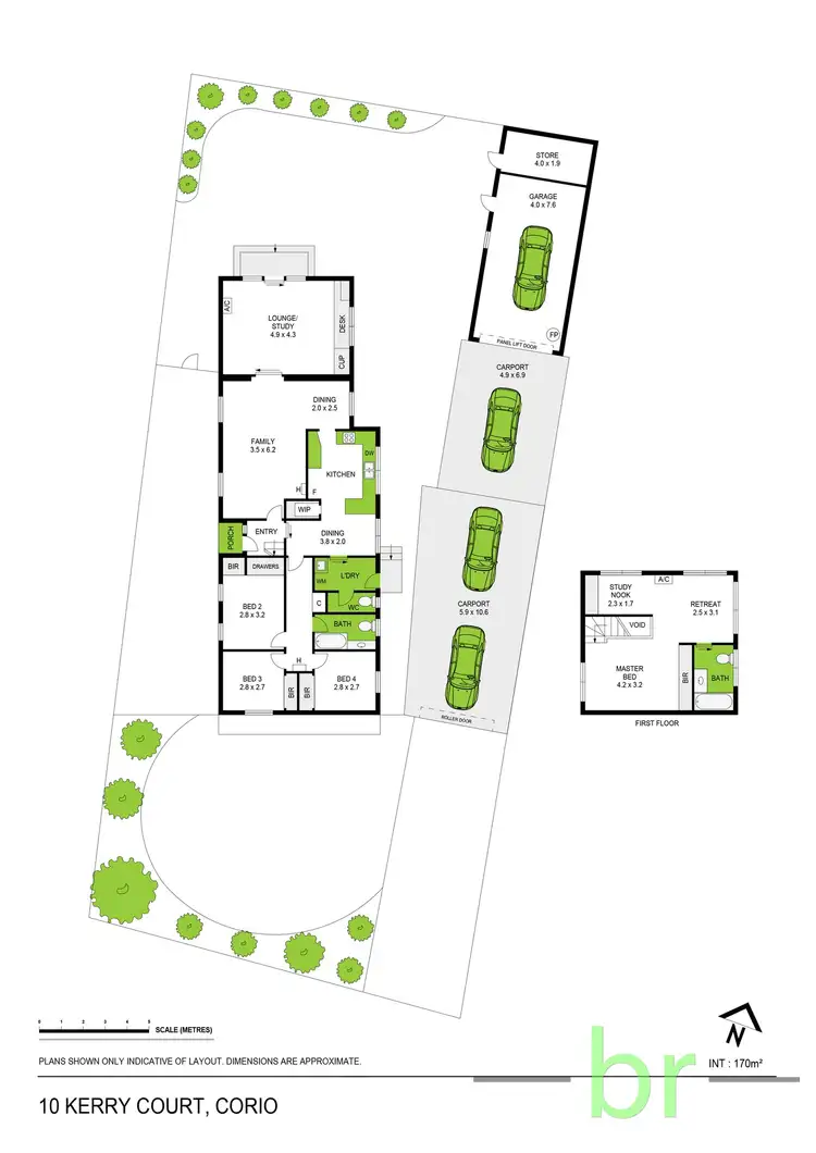 Floorplan of Homely house listing, 10 Kerry Court, Corio VIC 3214