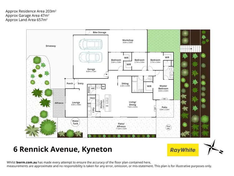 Floorplan of Homely house listing, 6 Rennick Avenue, Kyneton VIC 3444