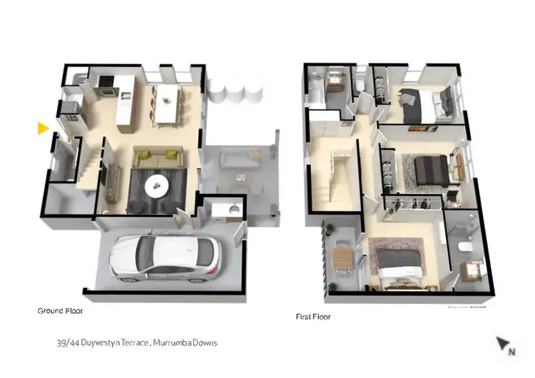 Floorplan of Homely townhouse listing, 39/44 Duyvestyn Terrace, Murrumba Downs QLD 4503