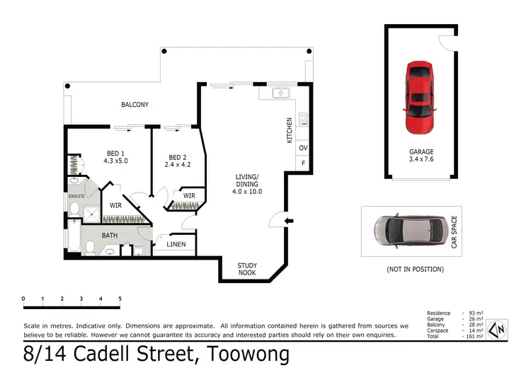 Floorplan of Homely apartment listing, 8/14 Cadell Street, Toowong QLD 4066