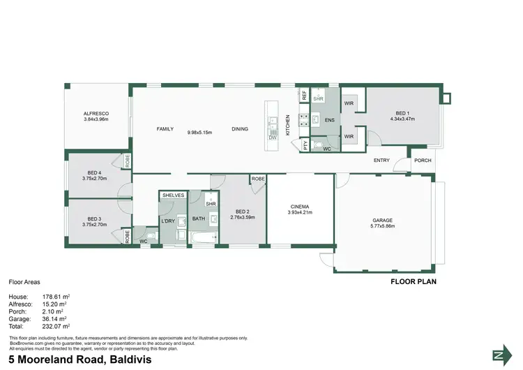 Floorplan of Homely house listing, 5 Mooreland Road, Baldivis WA 6171
