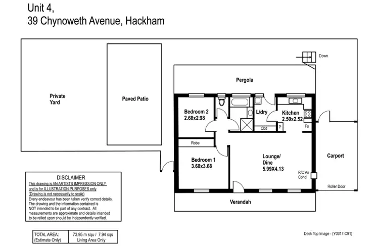 Floorplan of Homely unit listing, 4/39-41 Chynoweth Avenue, Hackham SA 5163