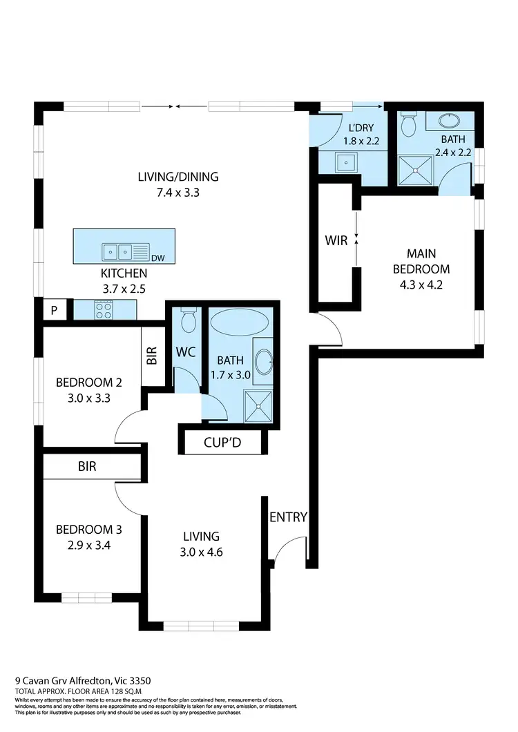 Floorplan of Homely house listing, 9 Cavan Grove, Alfredton VIC 3350