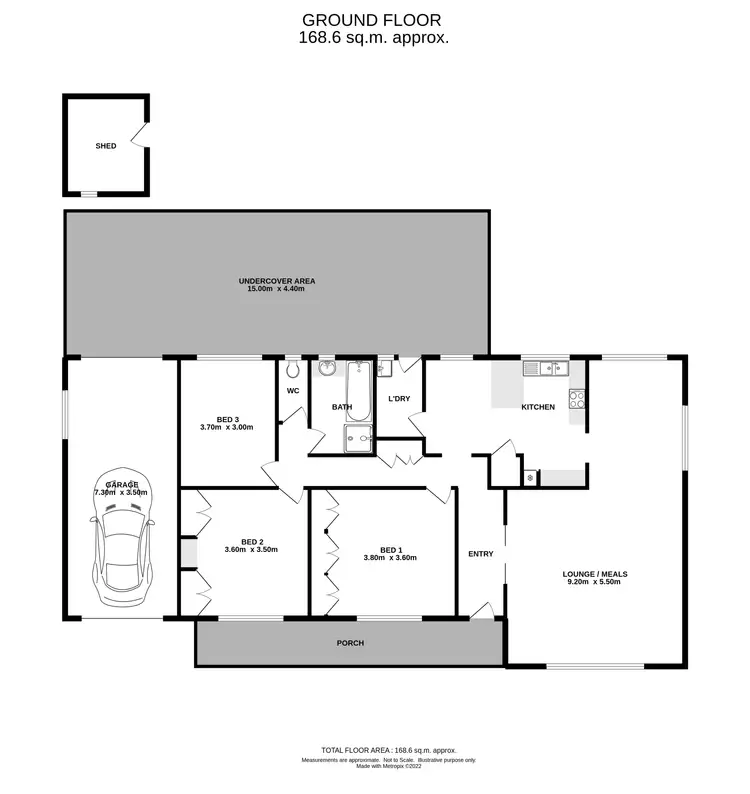 Floorplan of Homely house listing, 38 Edward Street, Corowa NSW 2646