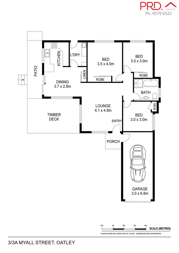 Floorplan of Homely villa listing, 3/3A Myall Street, Oatley NSW 2223