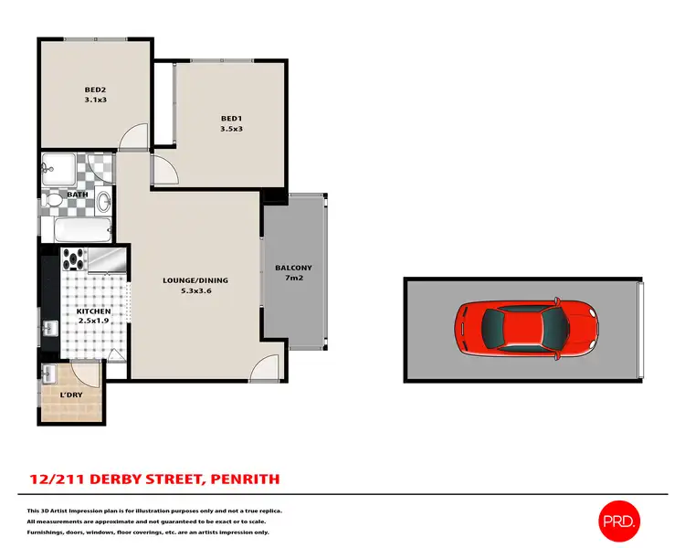 Floorplan of Homely unit listing, 12/211 Derby Street, Penrith NSW 2750