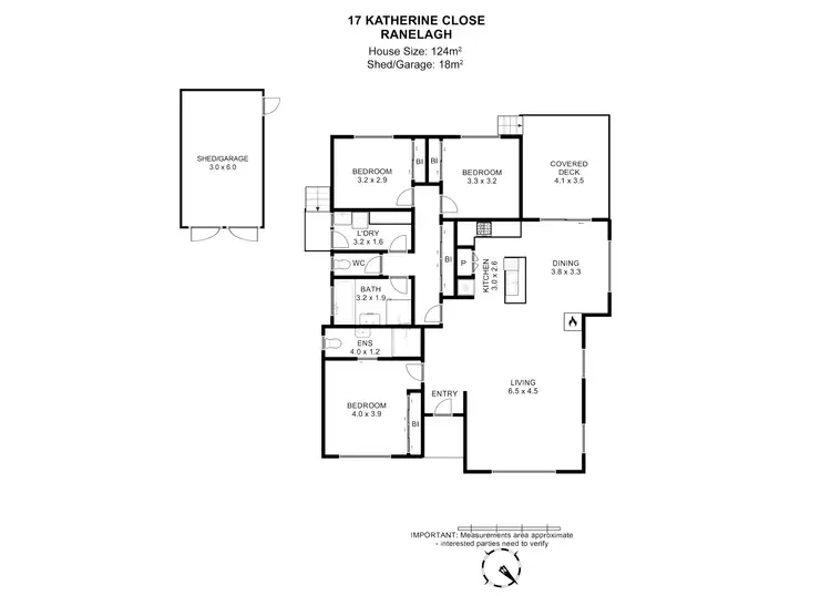Floorplan of Homely house listing, 17 Katherine Close, Ranelagh TAS 7109