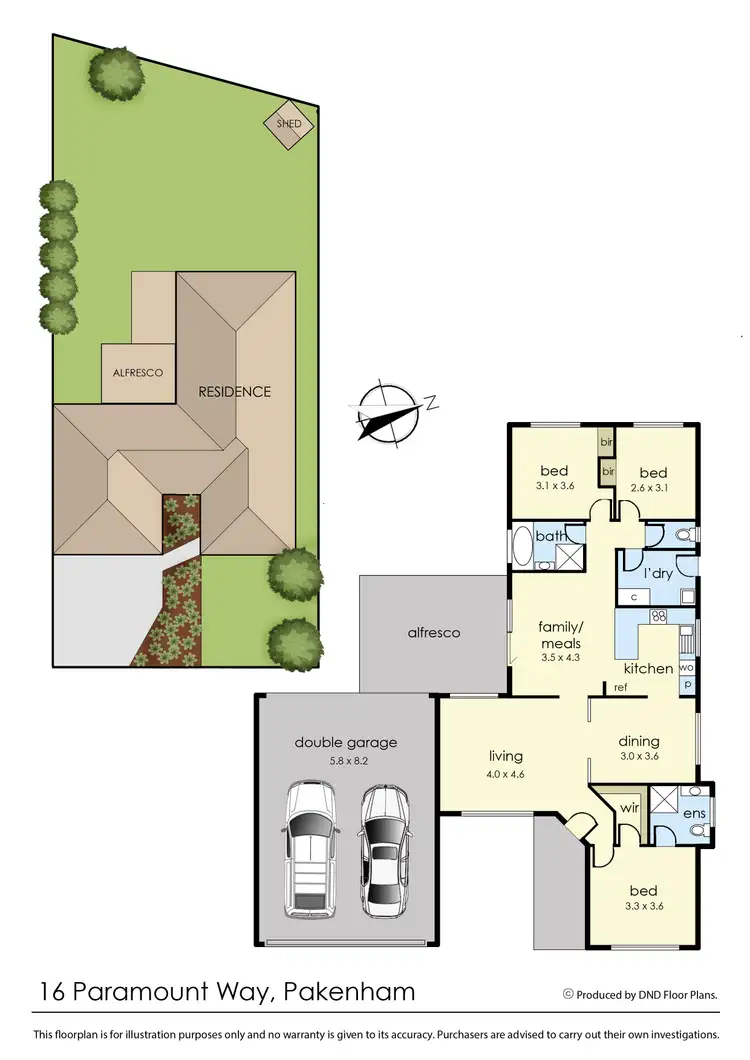 Floorplan of Homely house listing, 16 Paramount Way, Pakenham VIC 3810