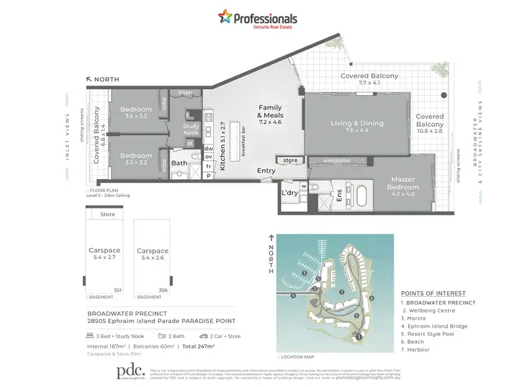 Floorplan of Homely apartment listing, 28505 Ephraim Island Parade, Paradise Point QLD 4216
