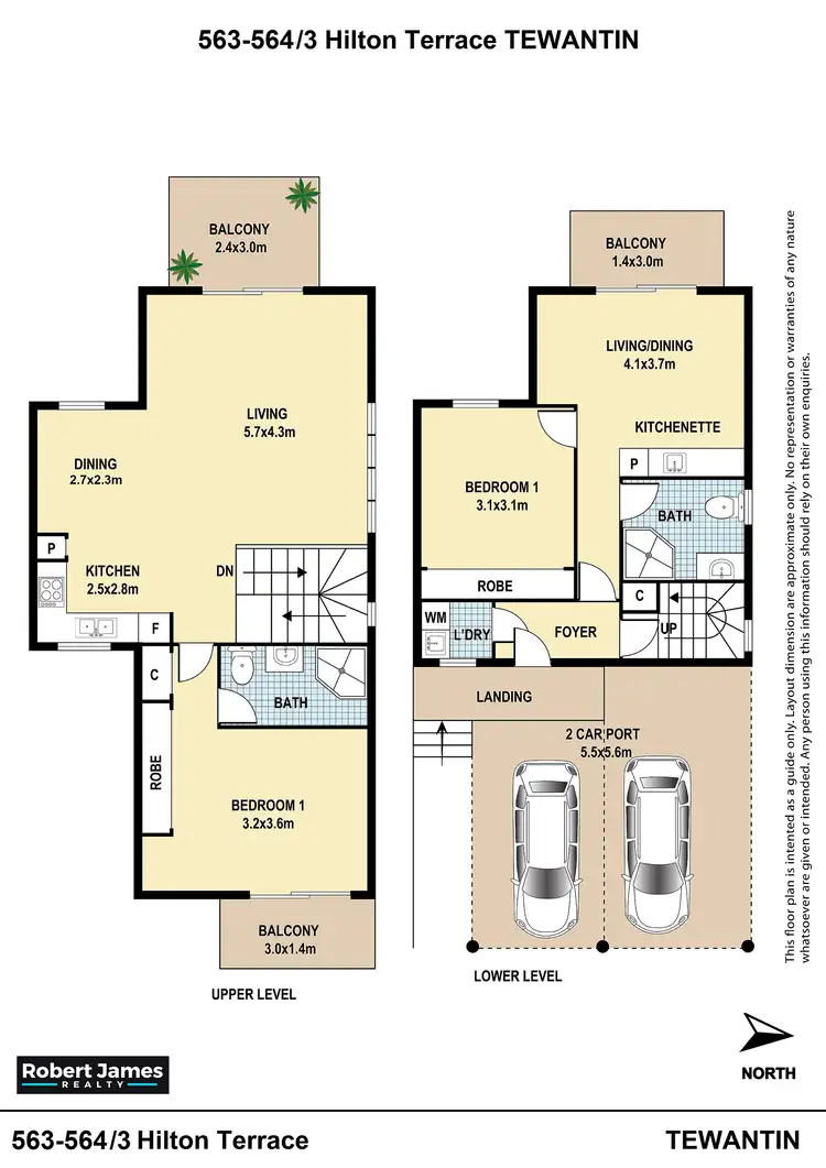 Floorplan of Homely house listing, 563 & 564/3 Hilton Tce, Tewantin QLD 4565