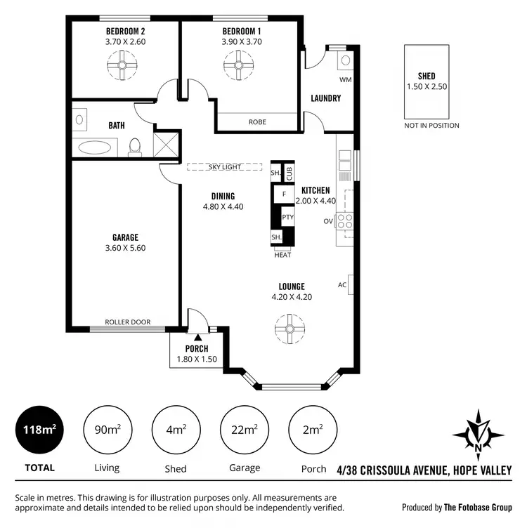 Floorplan of Homely unit listing, 4/38 Crissoula Avenue, Hope Valley SA 5090