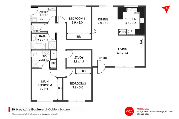 Floorplan of Homely house listing, 10 Magazine Boulevard, Golden Square VIC 3555