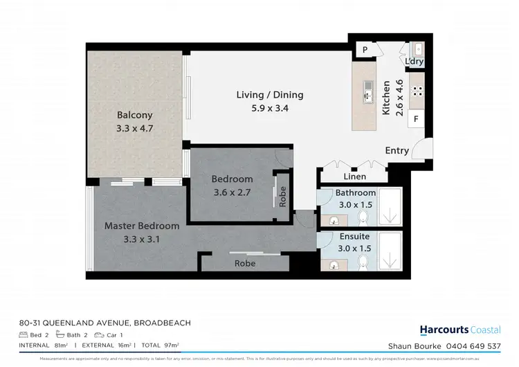 Floorplan of Homely apartment listing, 80/31 Queensland Avenue, Broadbeach QLD 4218