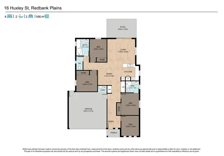 Floorplan of Homely house listing, 16 Huxley Street, Redbank Plains QLD 4301