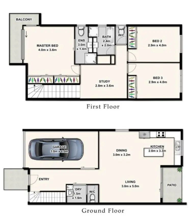 Floorplan of Homely townhouse listing, 11/400 Tingal Road, Wynnum QLD 4178