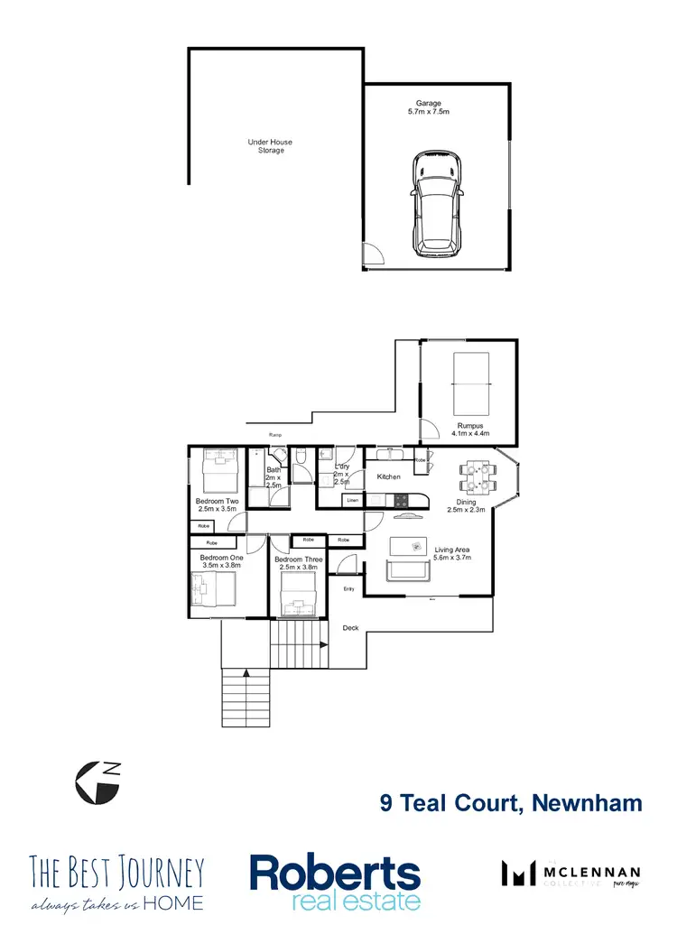 Floorplan of Homely house listing, 9 Teal Court, Newnham TAS 7248