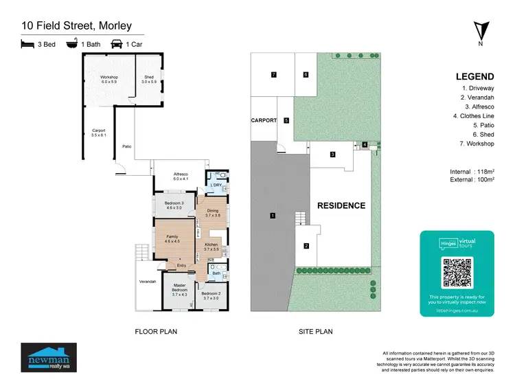 Floorplan of Homely house listing, 10 Field Street, Morley WA 6062