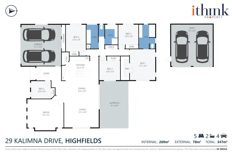 Floorplan of Homely house listing, 29 Kalimna Drive, Highfields QLD 4352