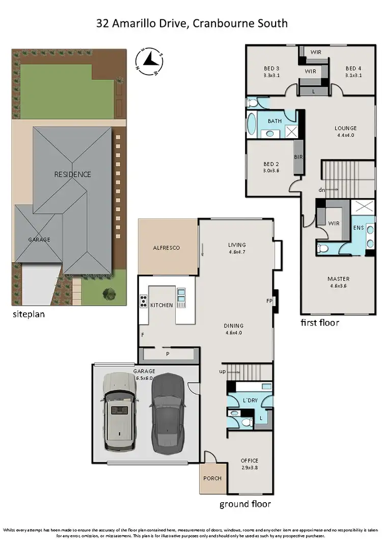 Floorplan of Homely house listing, 32 Amarillo Drive, Cranbourne South VIC 3977
