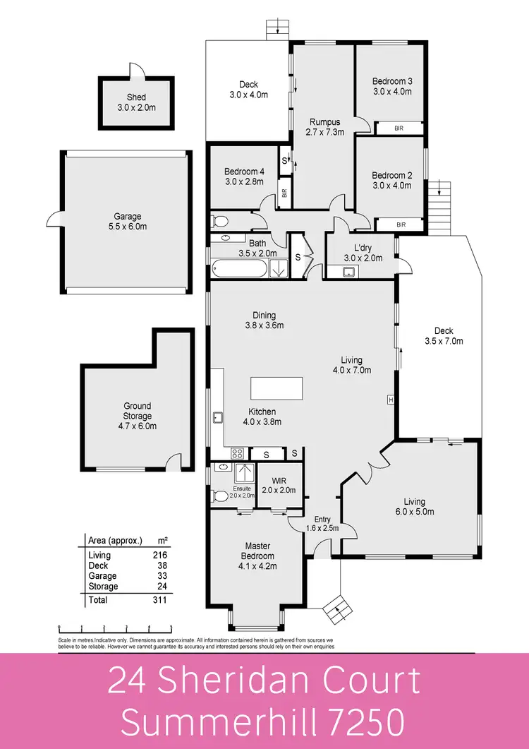 Floorplan of Homely house listing, 24 Sheridan Court, Summerhill TAS 7250