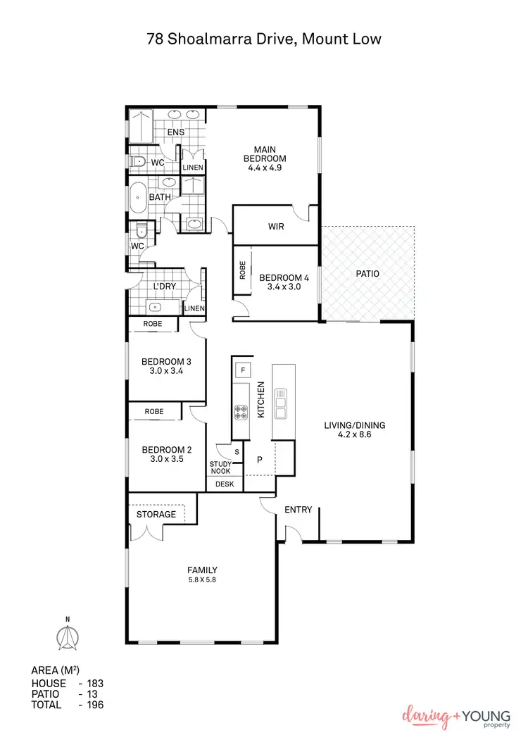 Floorplan of Homely house listing, 78 Shoalmarra Drive, Mount Low QLD 4818