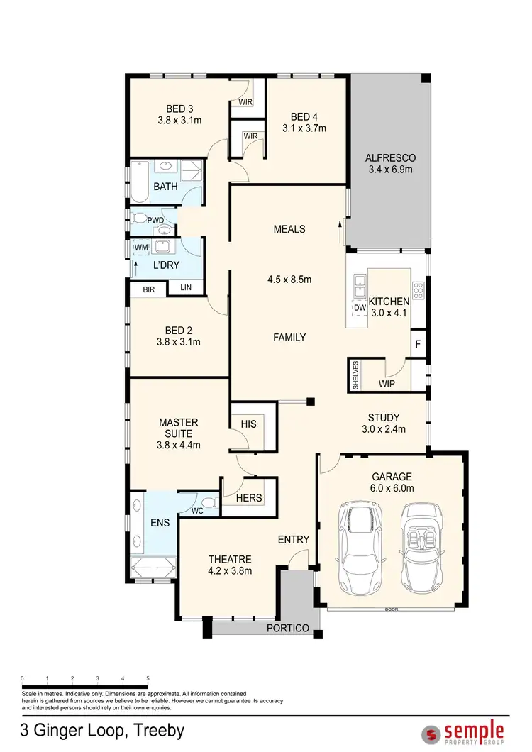 Floorplan of Homely house listing, 3 Ginger Loop, Treeby WA 6164