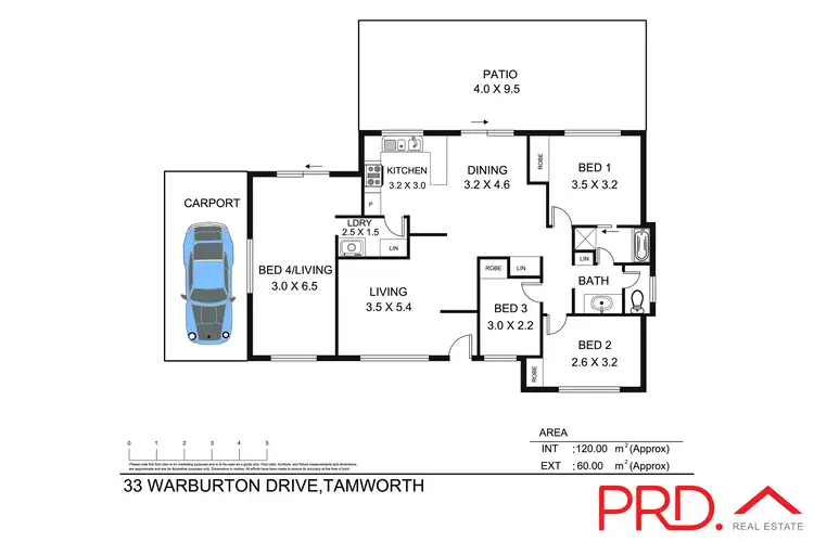 Floorplan of Homely house listing, 33 Warburton Drive, Tamworth NSW 2340
