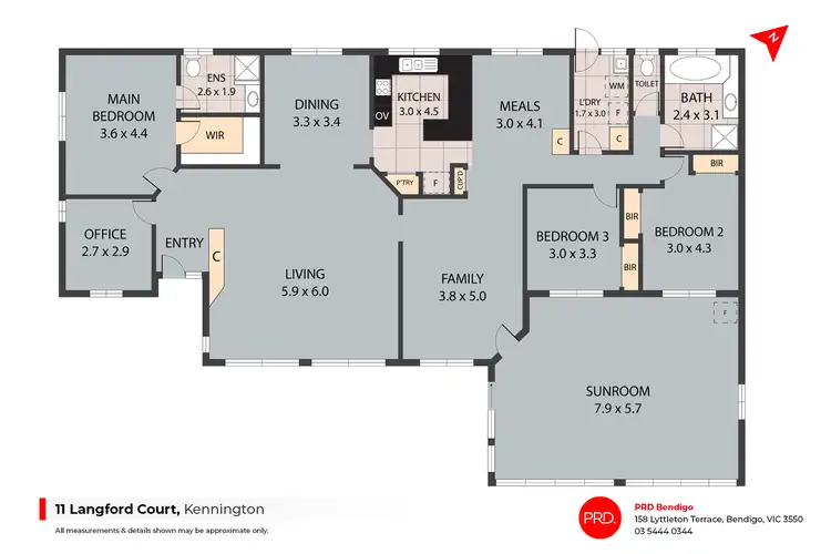 Floorplan of Homely house listing, 11 Langford Court, Kennington VIC 3550