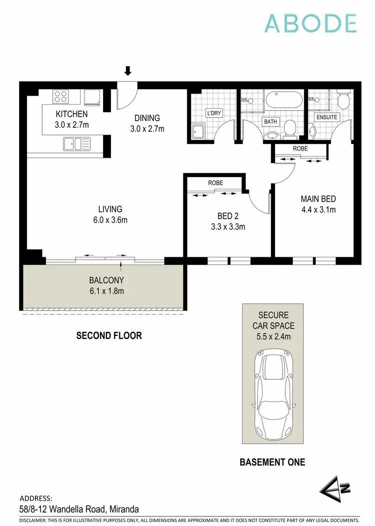 Floorplan of Homely apartment listing, 58/8-12 Wandella Road, Miranda NSW 2228