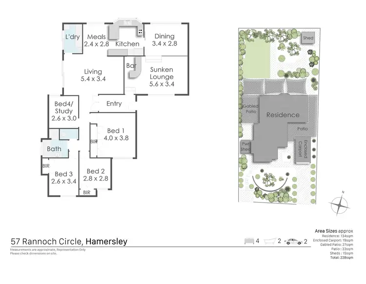 Floorplan of Homely house listing, 57 Rannoch Circle, Hamersley WA 6022