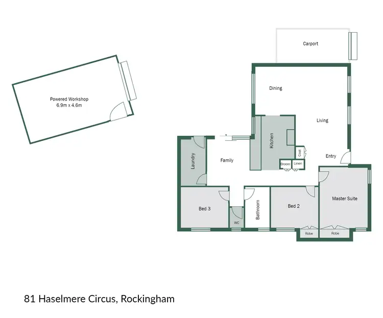 Floorplan of Homely house listing, 81 Haselmere Circus, Rockingham WA 6168