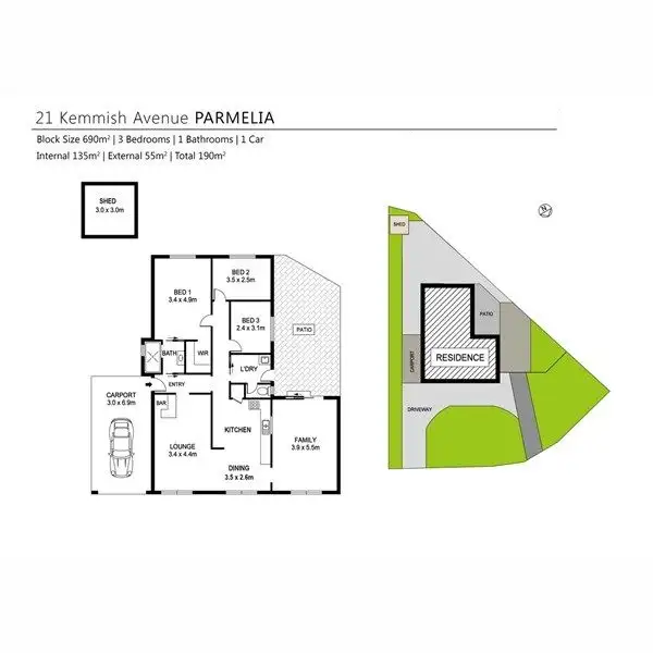 Floorplan of Homely house listing, 21 Kemmish Avenue, Parmelia WA 6167