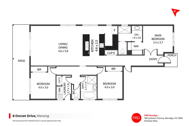 Floorplan of Homely house listing, 8 Dorset Drive, Marong VIC 3515