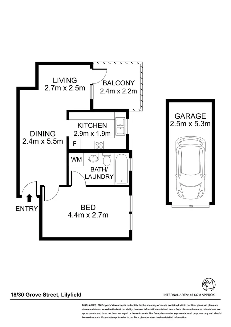 Floorplan of Homely apartment listing, 18/30 Grove Street, Lilyfield NSW 2040