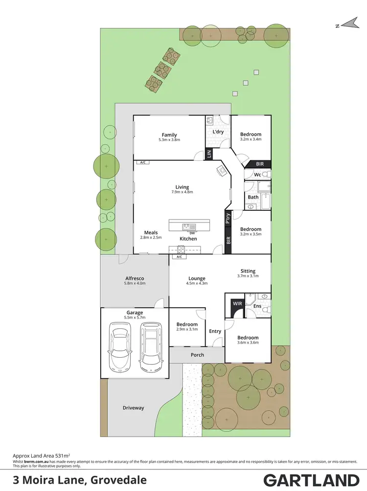 Floorplan of Homely house listing, 3 Moira Lane, Grovedale VIC 3216