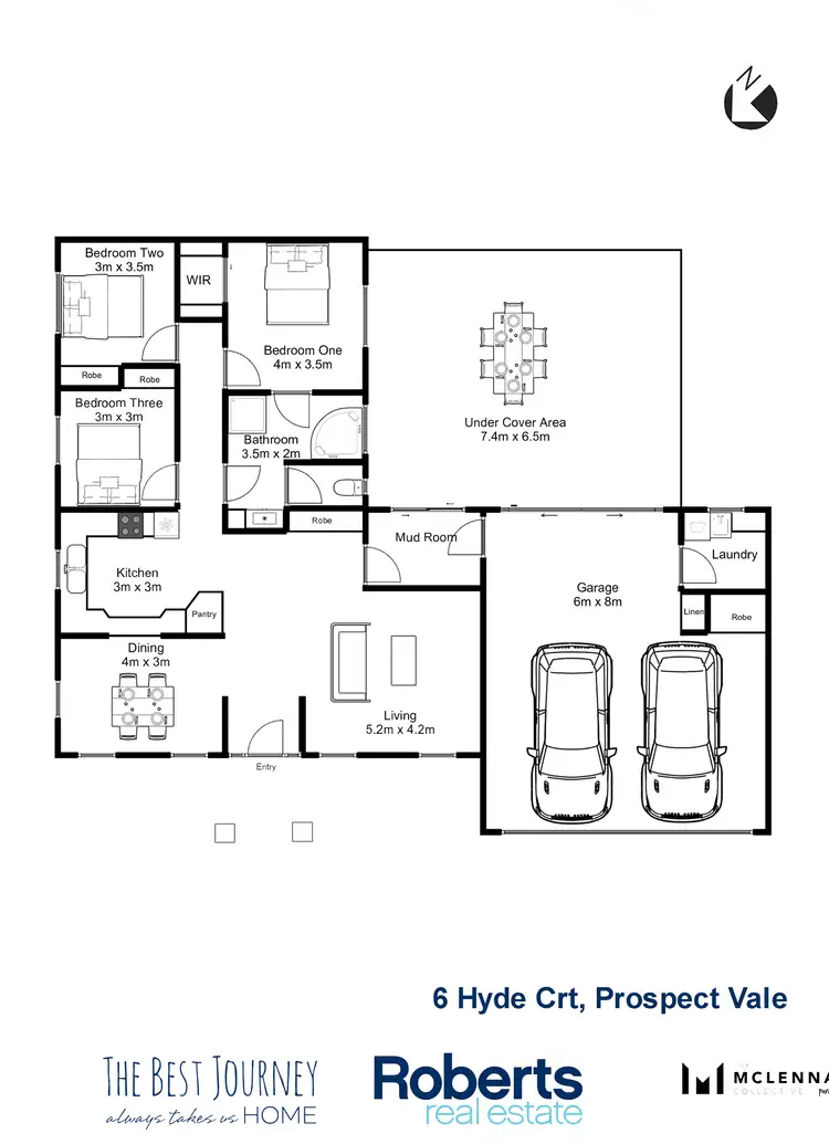 Floorplan of Homely house listing, 6 Hyde Court, Prospect Vale TAS 7250