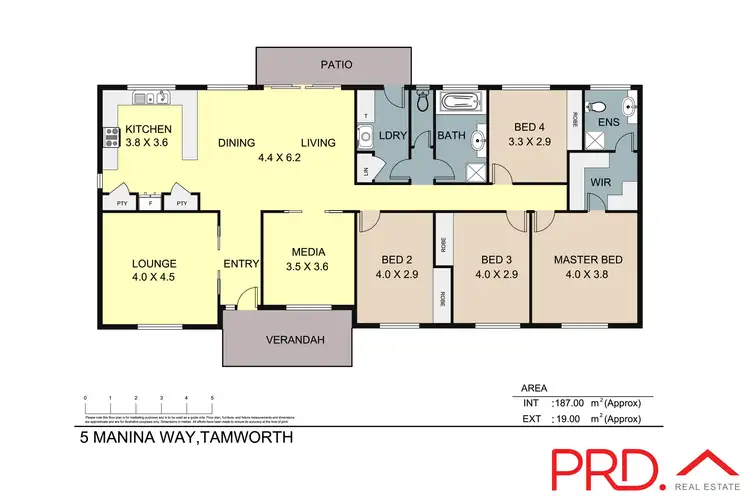 Floorplan of Homely house listing, 5 Manina Way, Tamworth NSW 2340