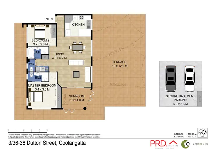 Floorplan of Homely unit listing, 3/36-38 Dutton Street, Coolangatta QLD 4225