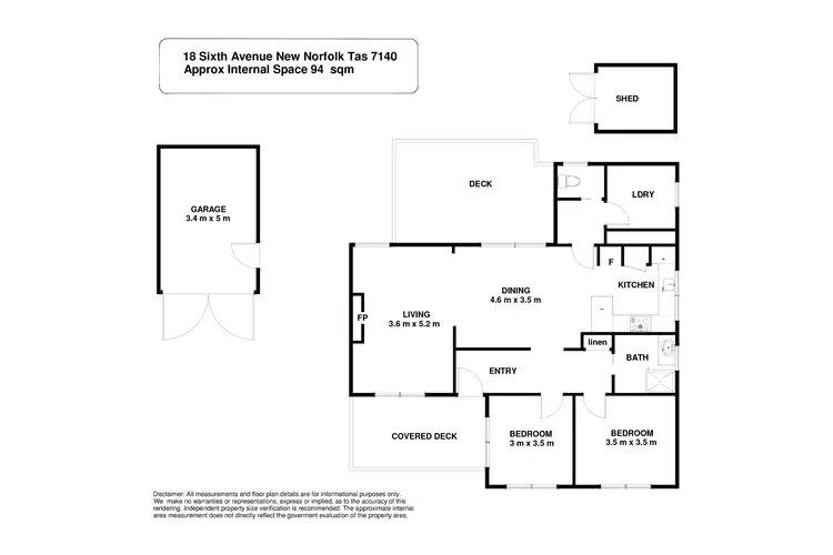 Floorplan of Homely house listing, 18 Sixth Avenue, New Norfolk TAS 7140
