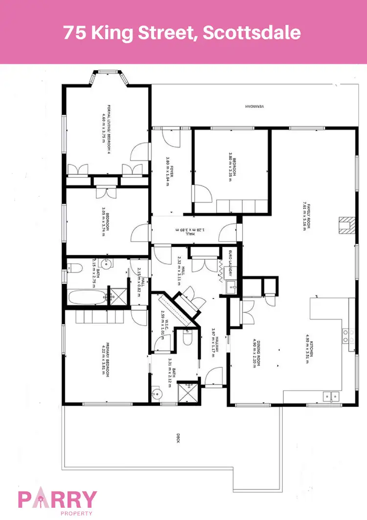 Floorplan of Homely house listing, 75 King Street, Scottsdale TAS 7260