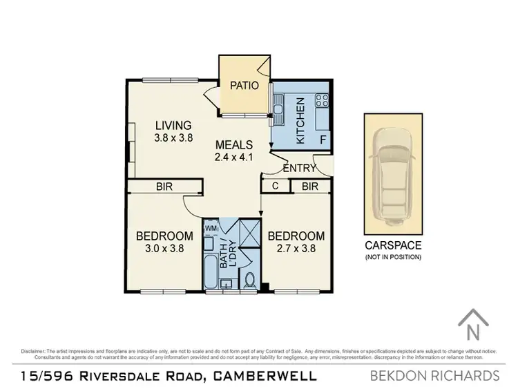 Floorplan of Homely apartment listing, 15/596 Riversdale Road, Camberwell VIC 3124