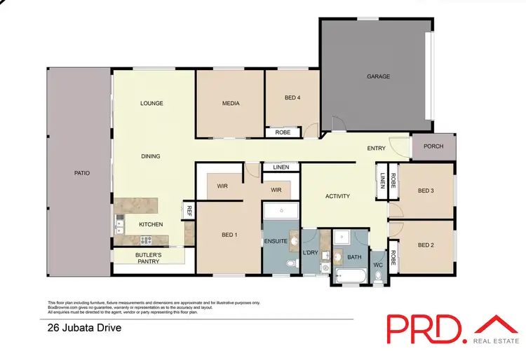 Floorplan of Homely house listing, 26 Jubata Drive, Tamworth NSW 2340
