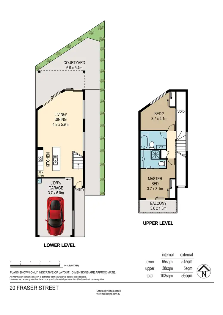 Floorplan of Homely townhouse listing, 1/20 Fraser Street, Morningside QLD 4170
