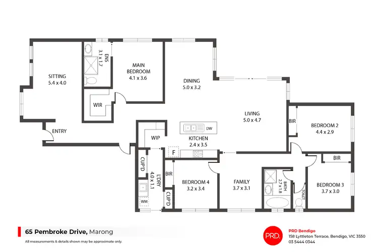 Floorplan of Homely house listing, 65 Pembroke Drive, Marong VIC 3515